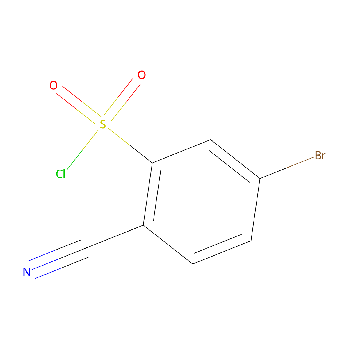5-Bromo-2-cyanobenzene-1-sulfonyl chloride molecular structure, CAS 1257415-88-5