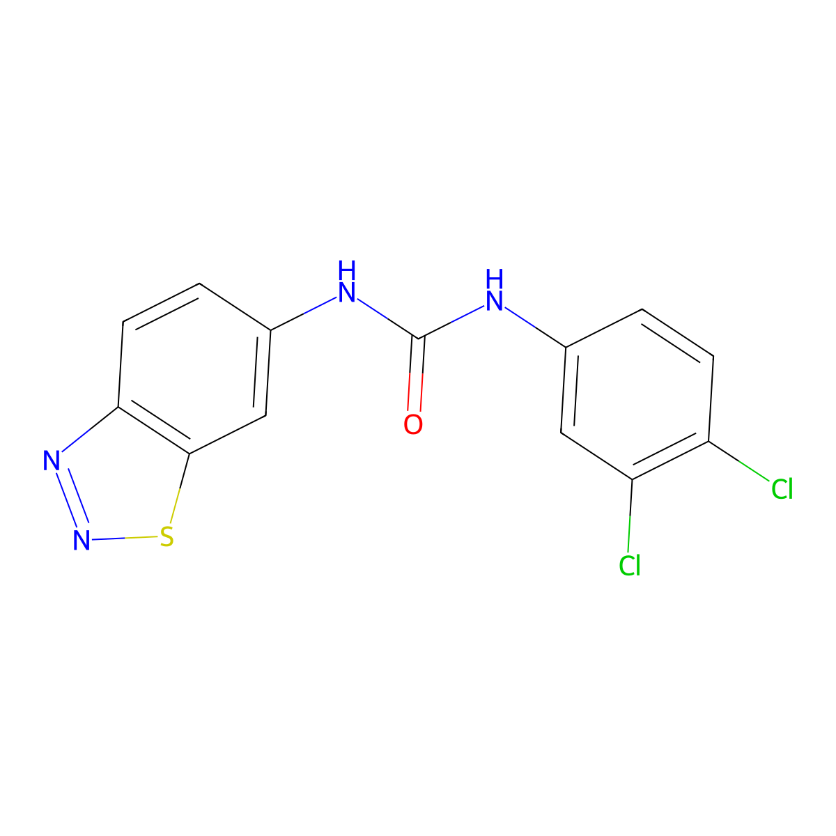 1-(Benzo[d][1,2,3]thiadiazol-6-yl)-3-(3,4-dichlorophenyl)urea molecular structure, CAS 1257423-87-2