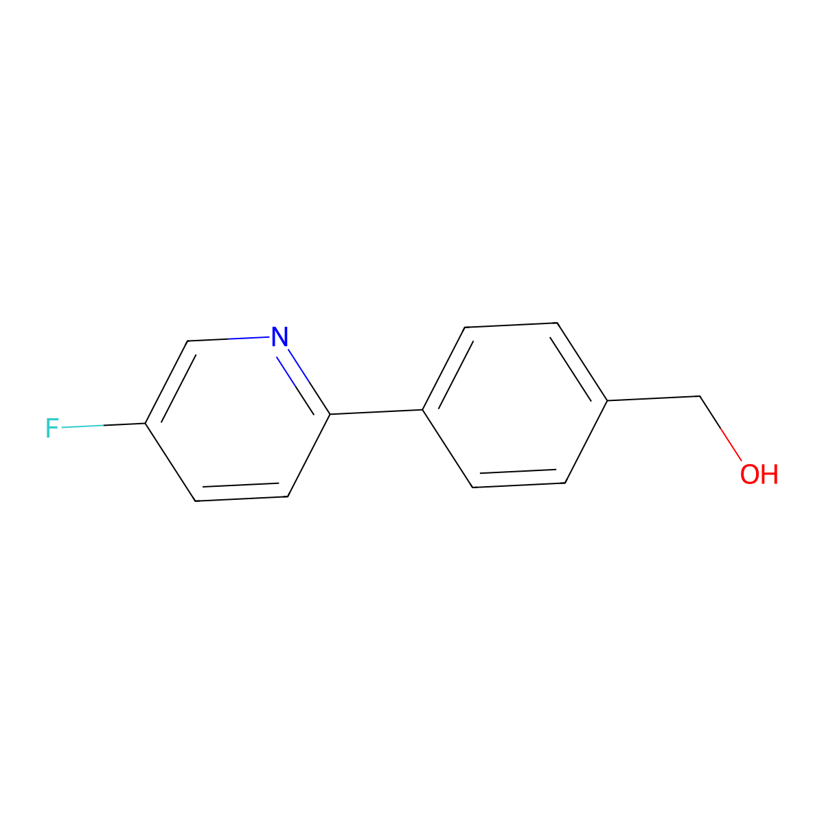 (4-(5-Fluoropyridin-2-yl)phenyl)methanol molecular structure, CAS 1257426-54-2