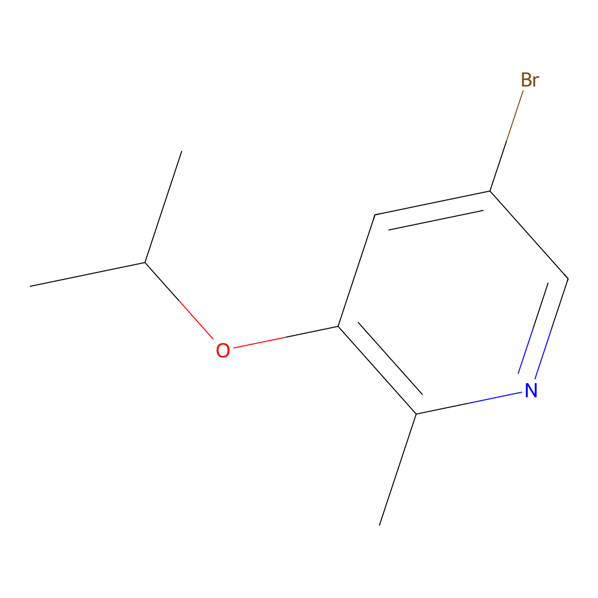 5-Bromo-3-isopropoxy-2-methylpyridine molecular structure, CAS 1257431-44-9
