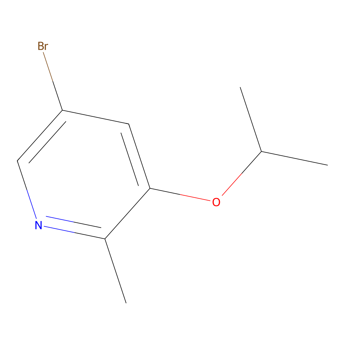 5-Bromo-3-isopropoxy-2-methylpyridine molecular structure, CAS 1257431-44-9