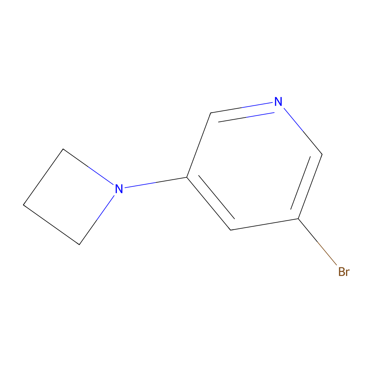 3-(1-Azetidinyl)-5-bromopyridine molecular structure, CAS 1257431-55-2