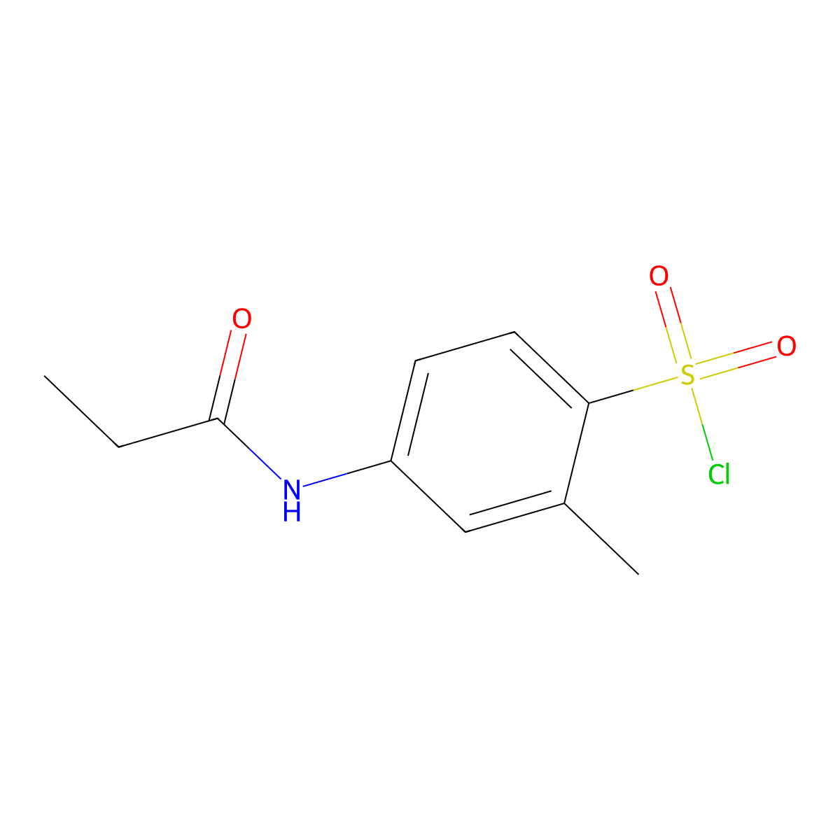 2-Methyl-4-propanamidobenzene-1-sulfonyl chloride molecular structure, CAS 125744-21-0