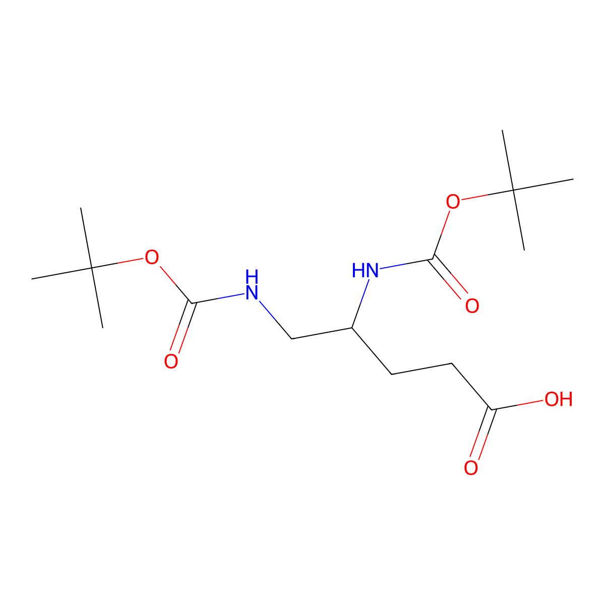 4,5-Bis(Boc-amino)-pentanoic acid molecular structure, CAS 125744-67-4