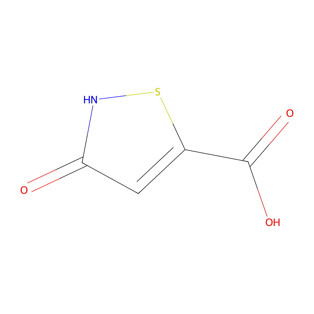 3-Hydroxy-1,2-thiazole-5-carboxylic acid molecular structure, CAS 1257444-26-0