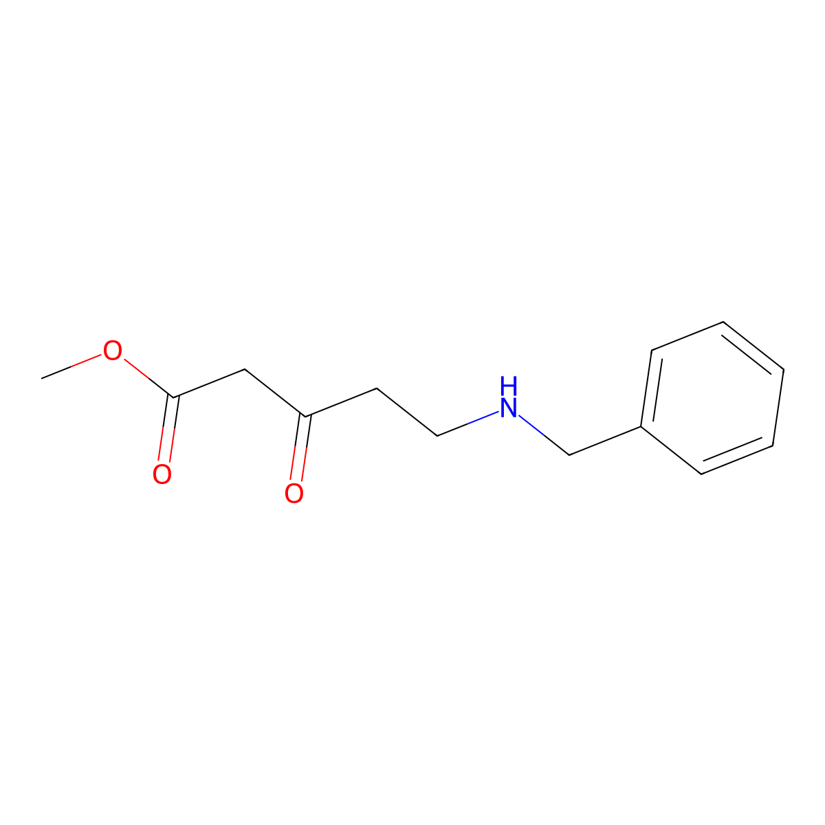 Methyl 5-(benzylamino)-3-oxopentanoate molecular structure, CAS 1257509-93-5