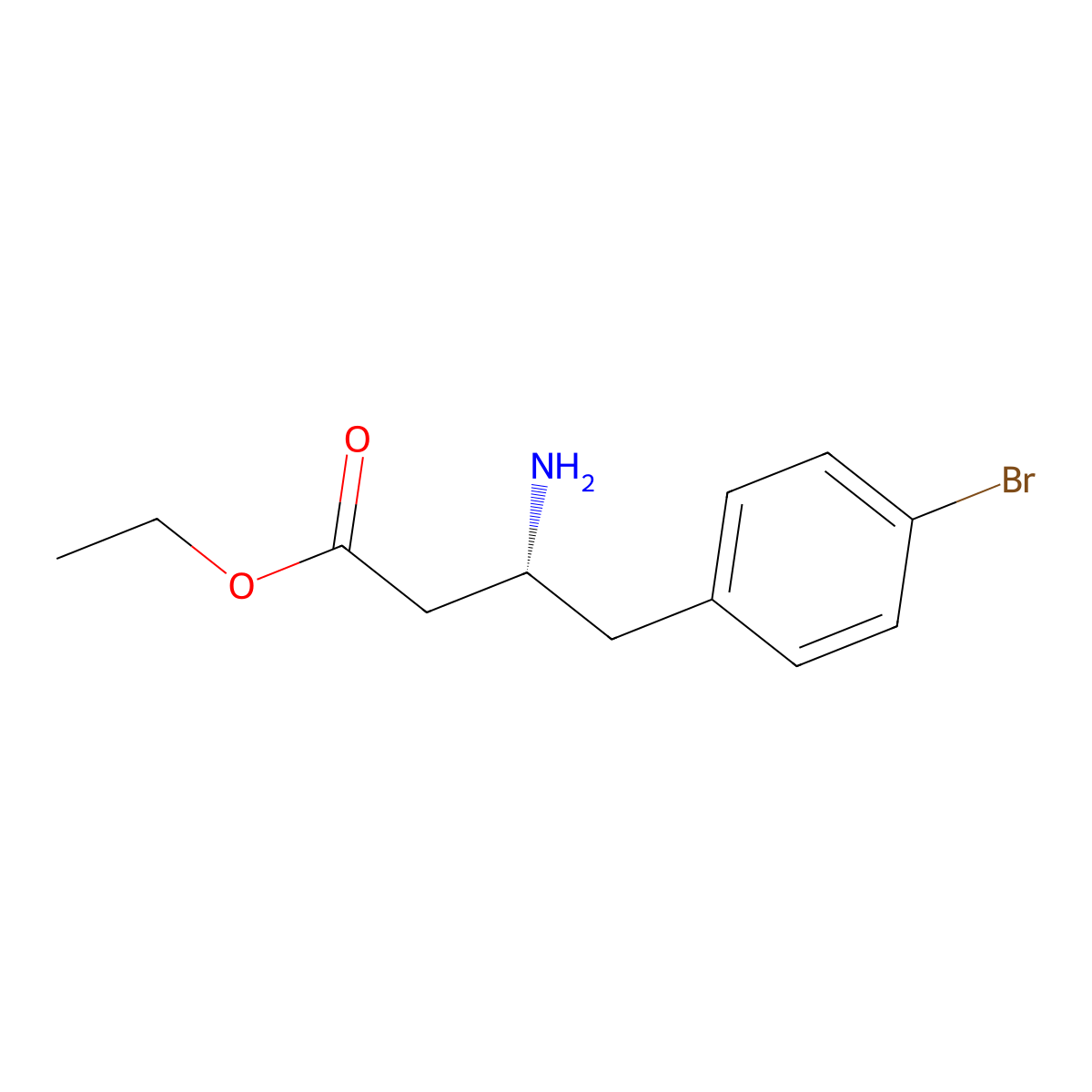 (R)-Ethyl 3-amino-4-(4-bromophenyl)butanoate molecular structure, CAS 1257512-73-4