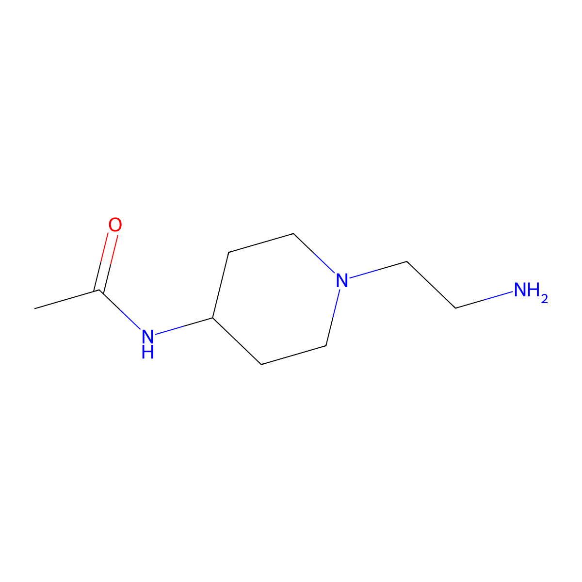N-[1-(2-Amino-ethyl)-piperidin-4-yl]-acetamide molecular structure, CAS 1257515-96-0