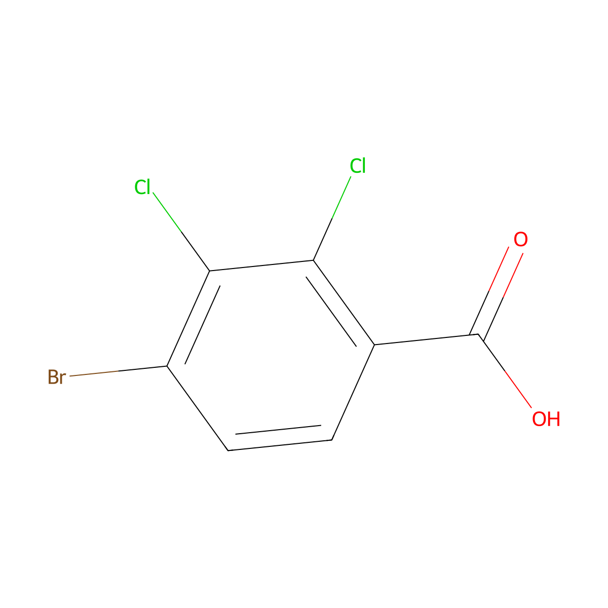 4-Bromo-2,3-dichlorobenzoic acid molecular structure, CAS 1257517-66-0