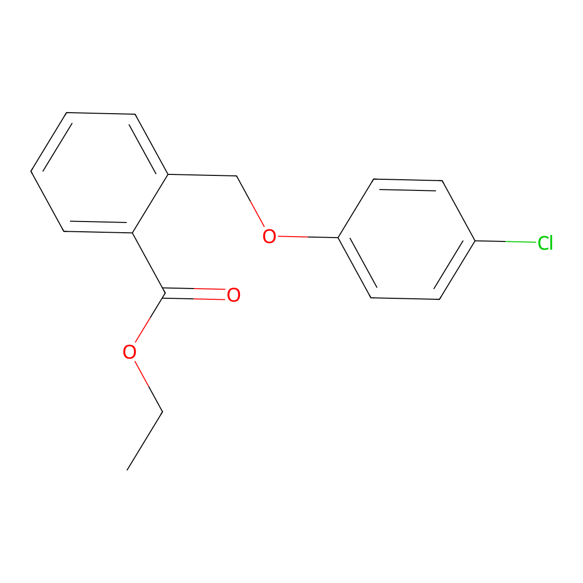Ethyl 2-((4-chlorophenoxy)methyl)benzoate molecular structure, CAS 1257524-52-9