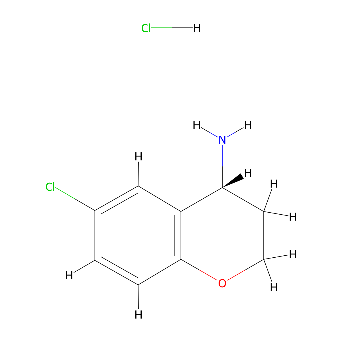 (R)-6-Chlorochroman-4-amine hcl molecular structure, CAS 1257526-90-1