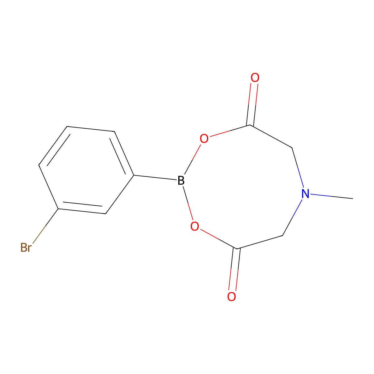 2-(3-Bromophenyl)-6-methyl-1,3,6,2-dioxazaborocane-4,8-dione molecular structure, CAS 1257531-11-5