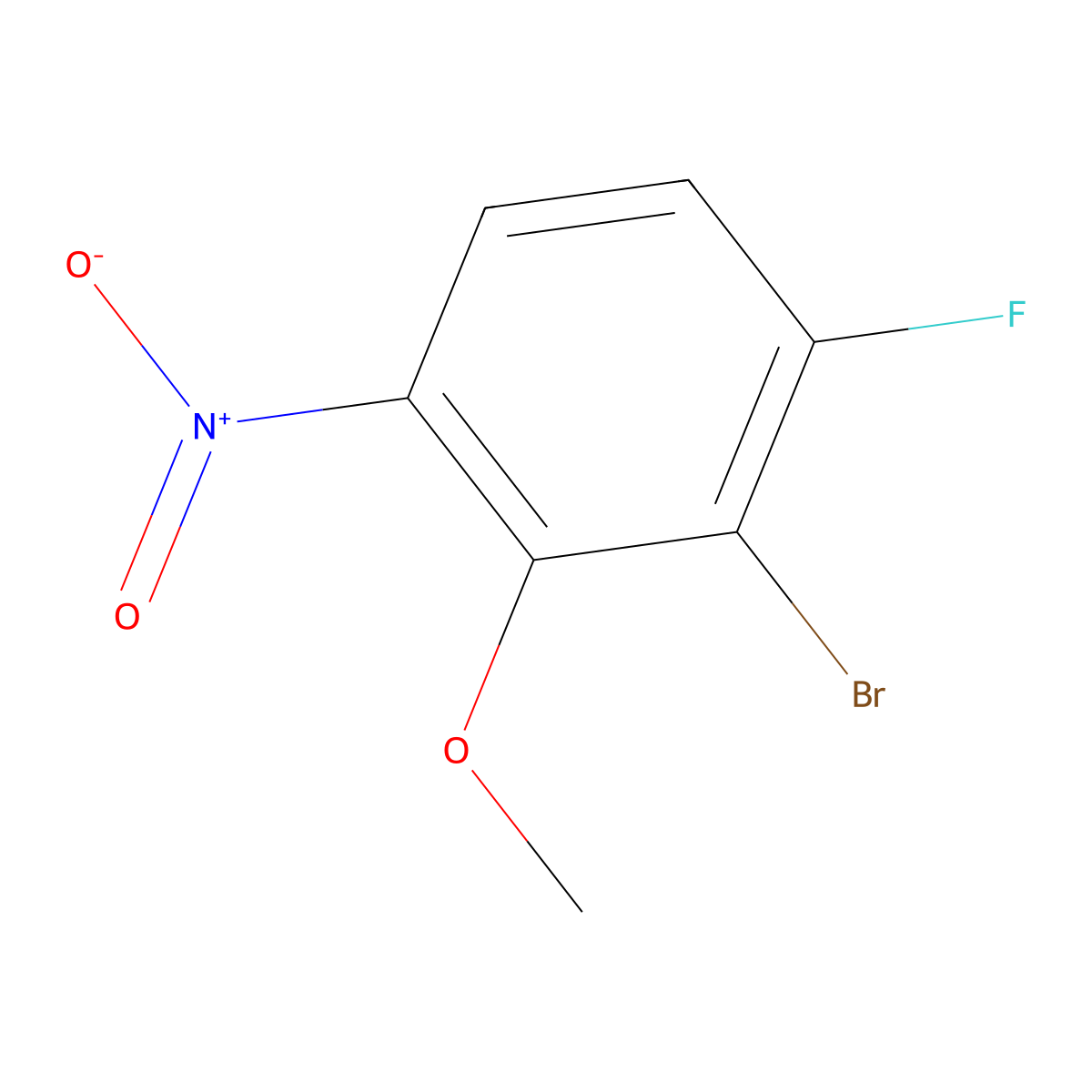 2-Bromo-3-fluoro-6-nitroanisole molecular structure, CAS 1257535-01-5