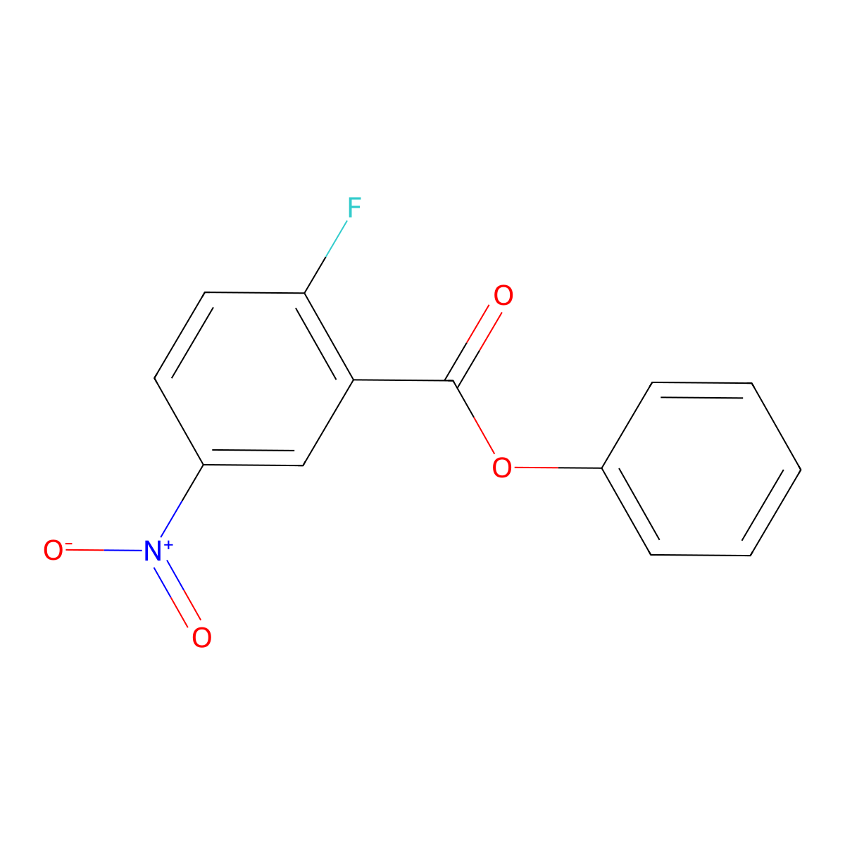 Phenyl 2-fluoro-5-nitrobenzoate molecular structure, CAS 1257535-04-8