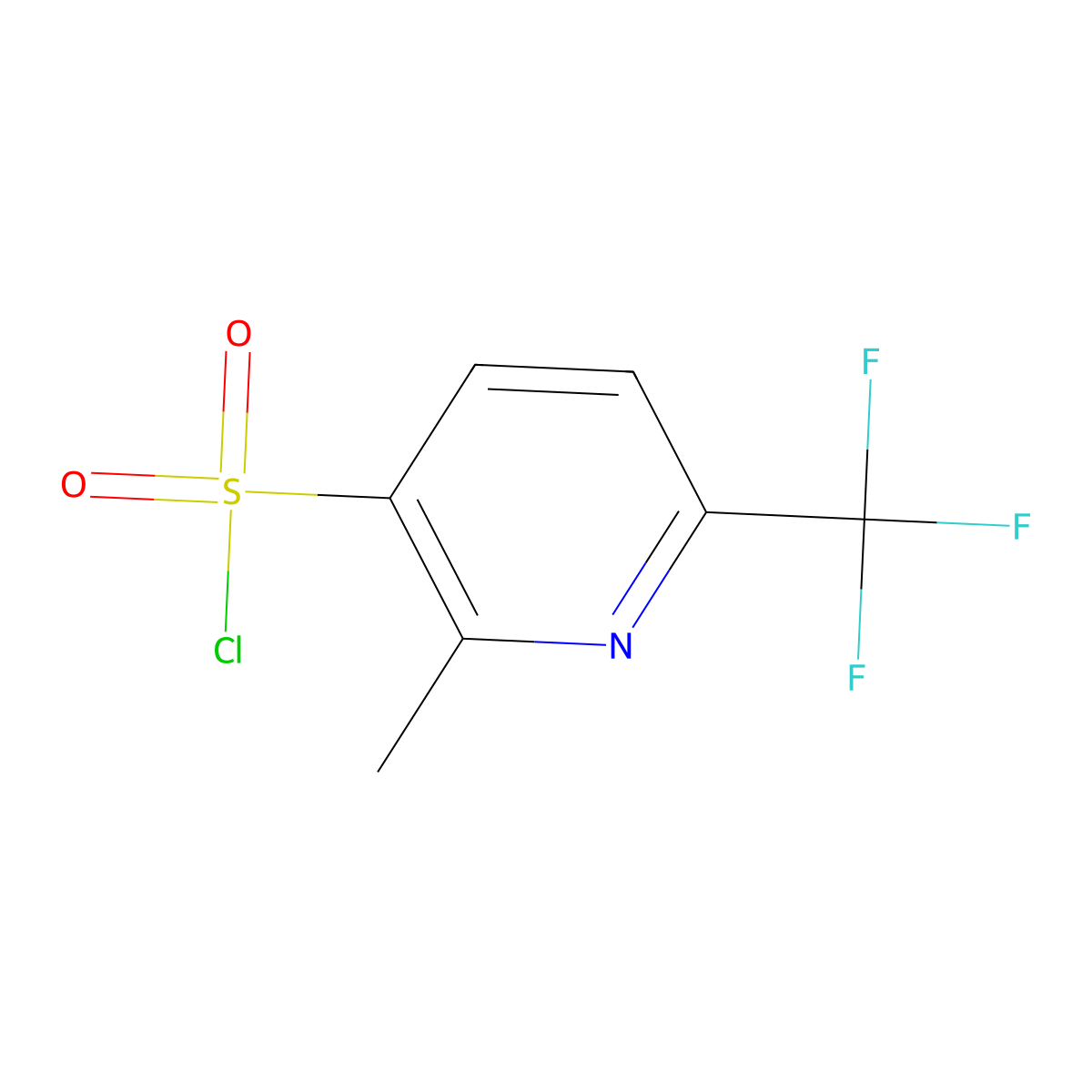 2-Methyl-6-(trifluoromethyl)pyridine-3-sulfonyl chloride molecular structure, CAS 1257535-05-9