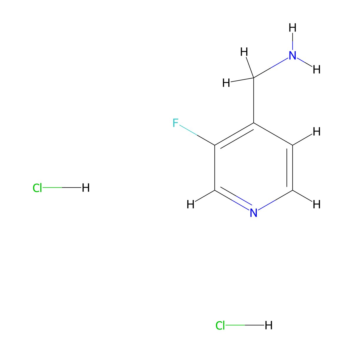 4-(Aminomethyl)-3-fluoropyridine dihydrochloride molecular structure, CAS 1257535-26-4