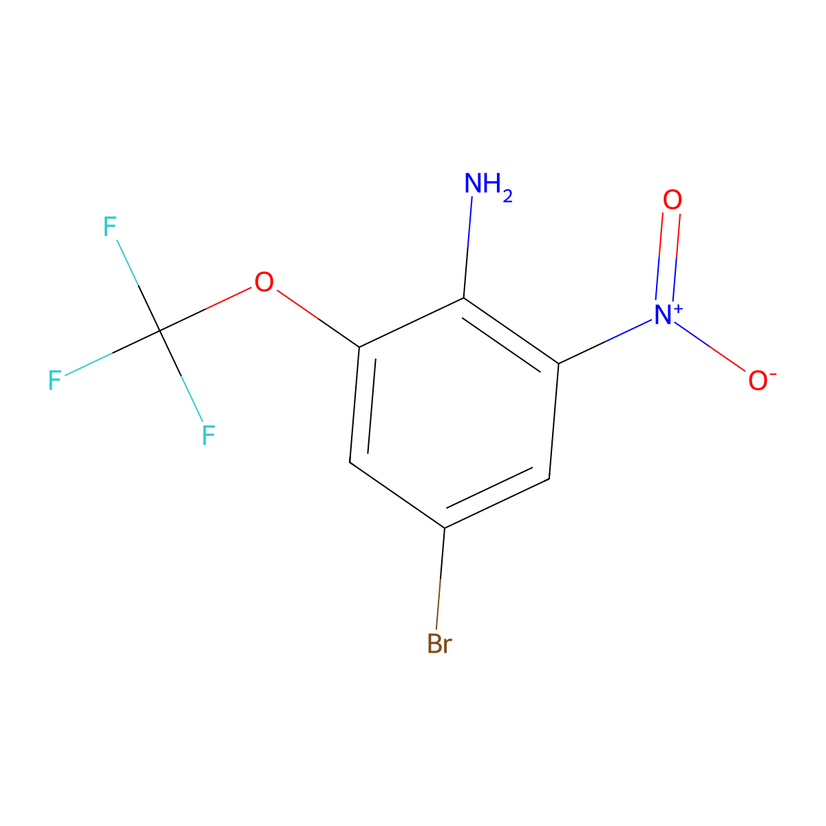 4-Bromo-2-nitro-6-(trifluoromethoxy)aniline molecular structure, CAS 1257535-31-1