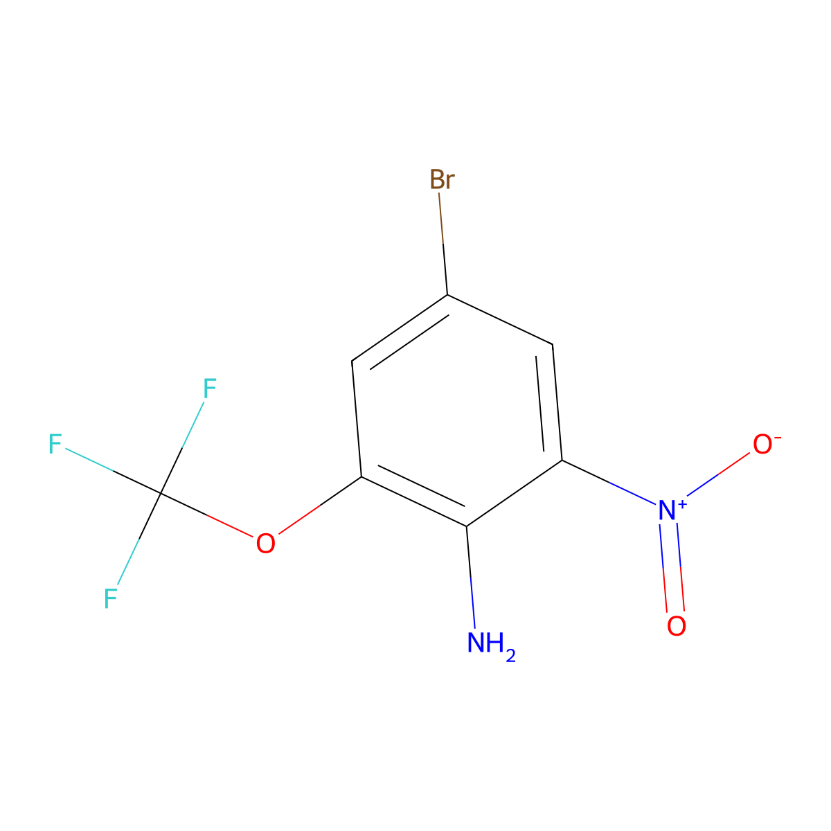 4-Bromo-2-nitro-6-(trifluoromethoxy)aniline molecular structure, CAS 1257535-31-1