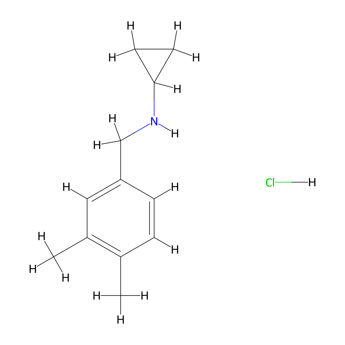 N-(3,4-Dimethylbenzyl)cyclopropylamine hydrochloride molecular structure, CAS 1257535-33-3
