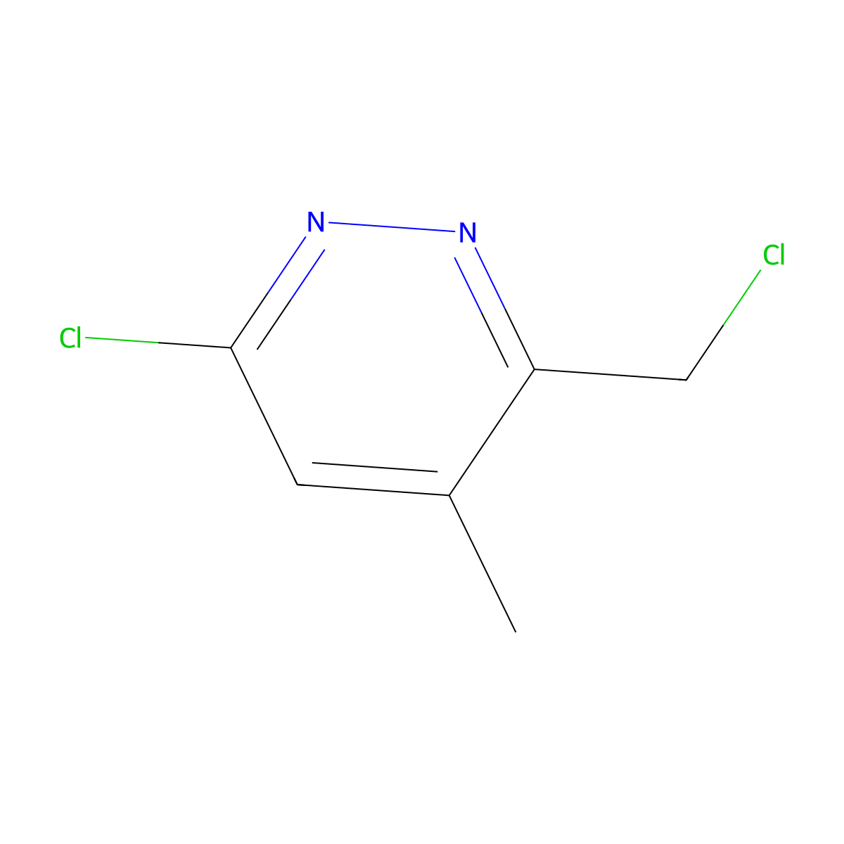 6-Chloro-3-(chloromethyl)-4-methylpyridazine molecular structure, CAS 1257535-35-5