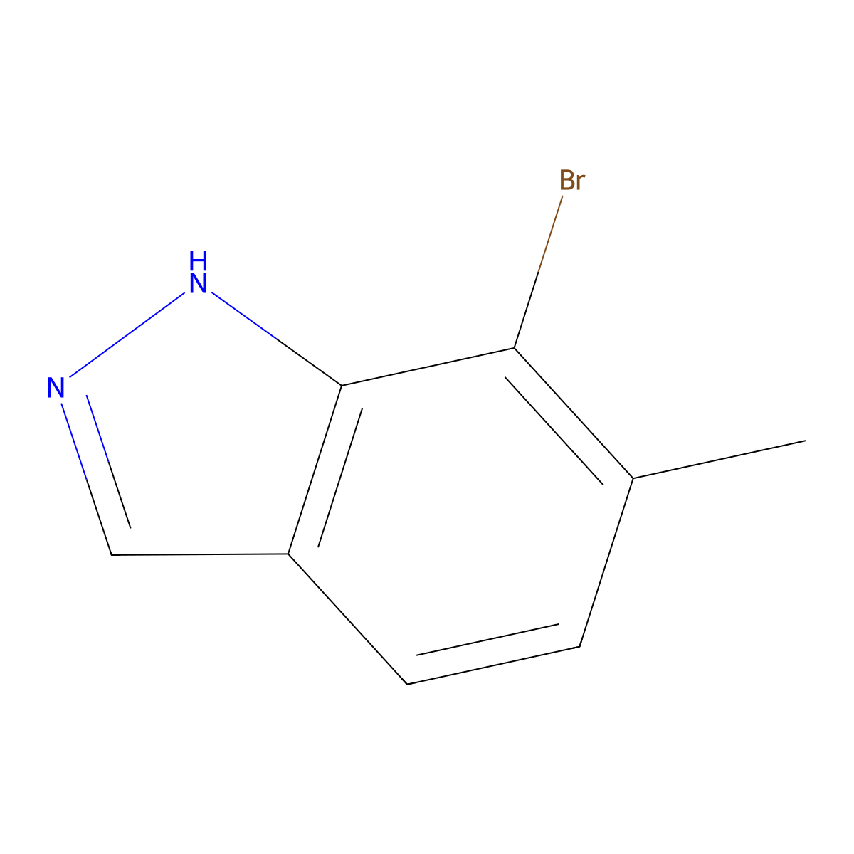 7-Bromo-6-methyl-1H-indazole molecular structure, CAS 1257535-45-7