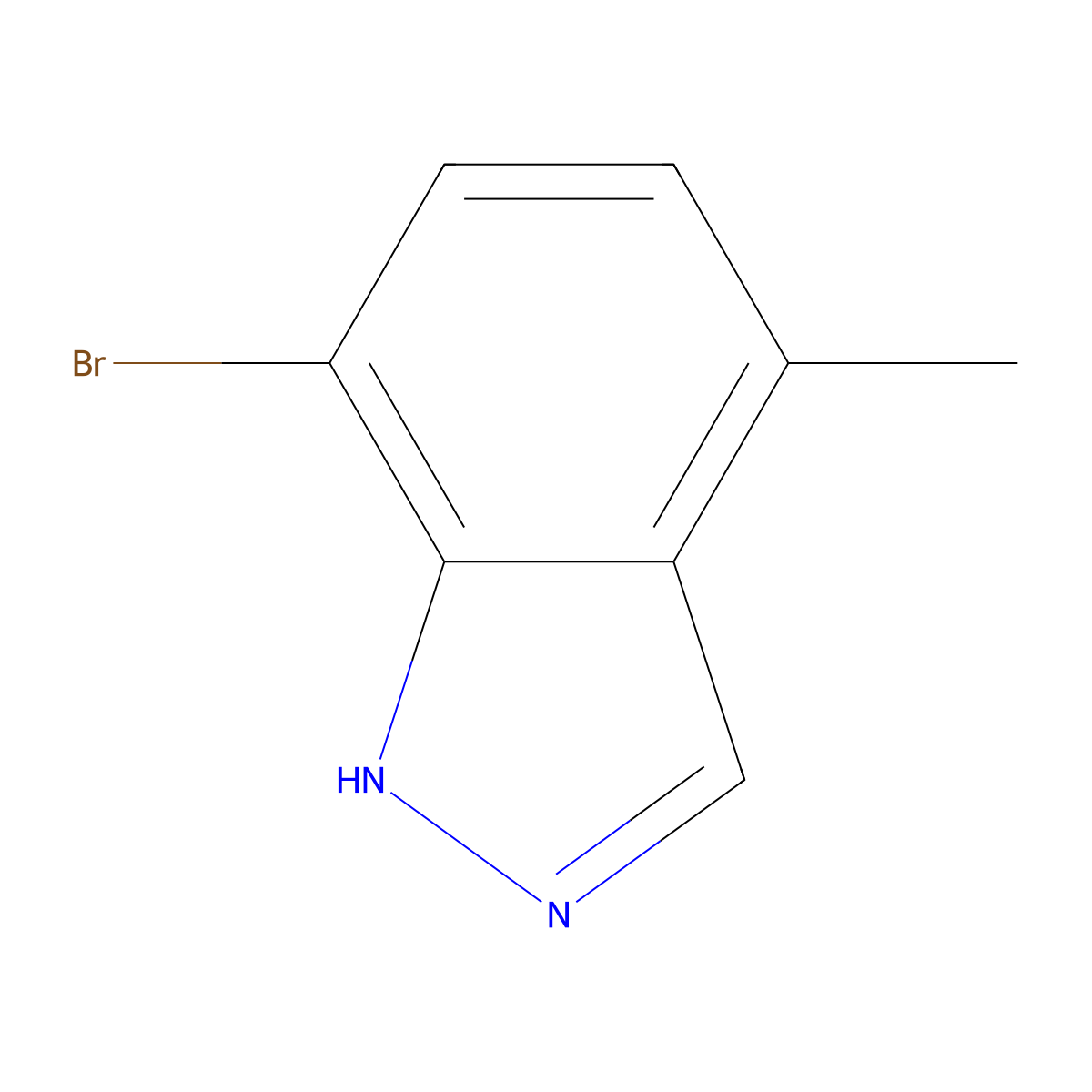 7-Bromo-4-methyl-1H-indazole molecular structure, CAS 1257535-46-8