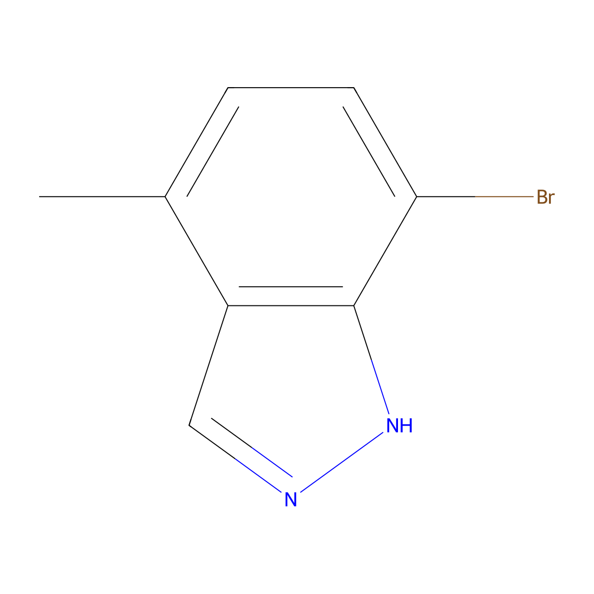 7-Bromo-4-methyl-1H-indazole molecular structure, CAS 1257535-46-8