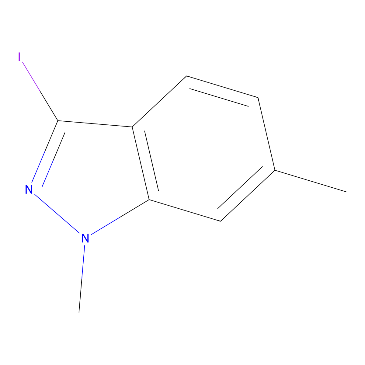 3-Iodo-1,6-Dimethyl-1H-indazole molecular structure, CAS 1257535-50-4