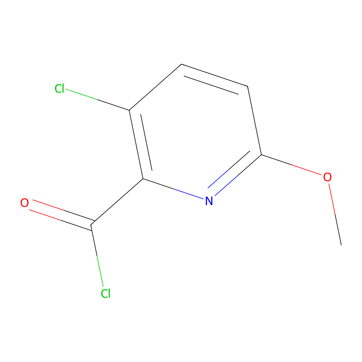 3-Chloro-6-methoxypyridine-2-carbonyl chloride molecular structure, CAS 1257535-51-5