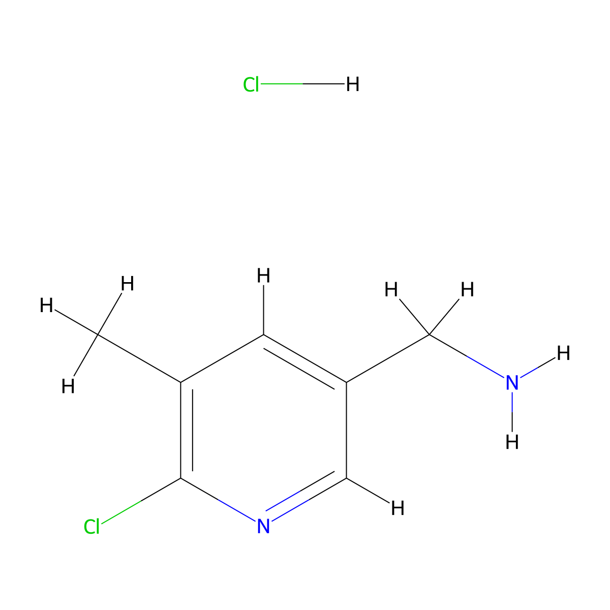 (6-Chloro-5-methylpyridin-3-yl)methanamine hydrochloride molecular structure, CAS 1257535-53-7