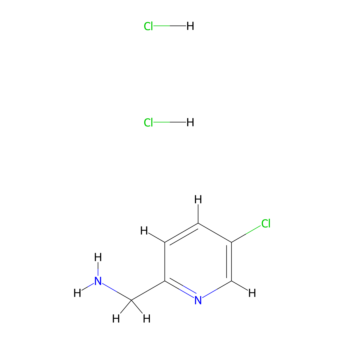 (5-Chloropyridin-2-yl)methanamine dihydrochloride molecular structure, CAS 1257535-54-8