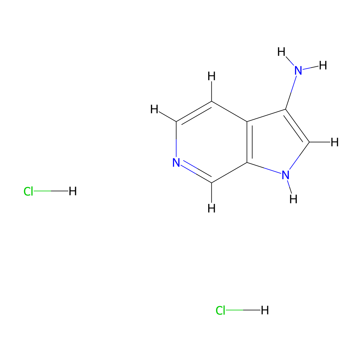 3-Amino-6-azaindole dihydrochloride molecular structure, CAS 1257535-55-9