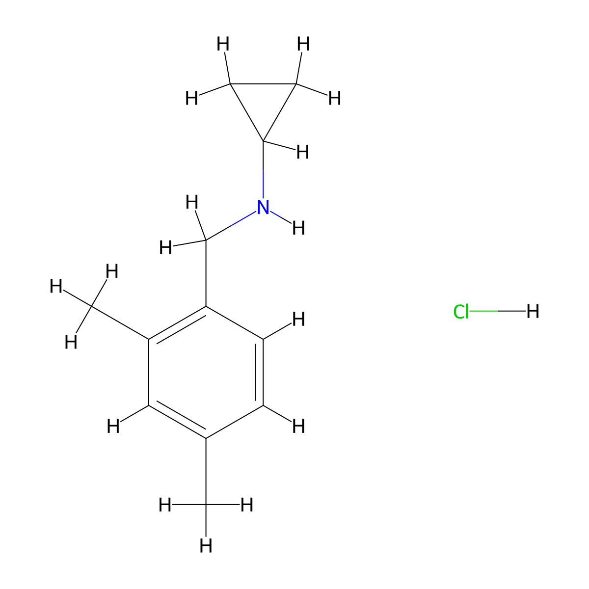 N-(2,4-Dimethylbenzyl)cyclopropylamine hydrochloride molecular structure, CAS 1257535-57-1