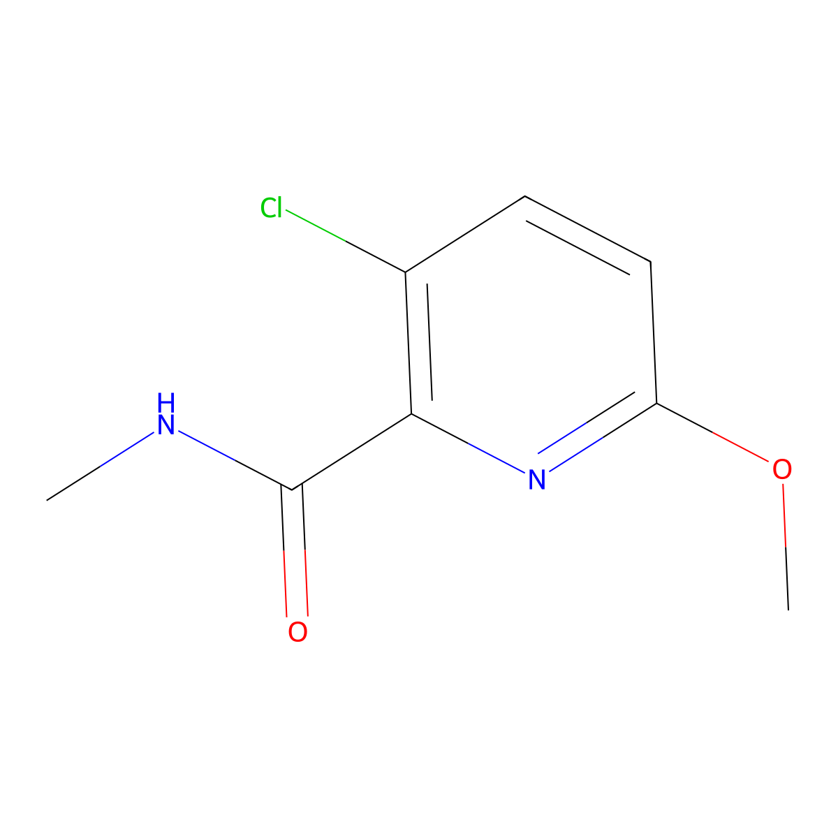 3-Chloro-6-methoxy-N-methylpyridine-2-carboxamide molecular structure, CAS 1257535-58-2