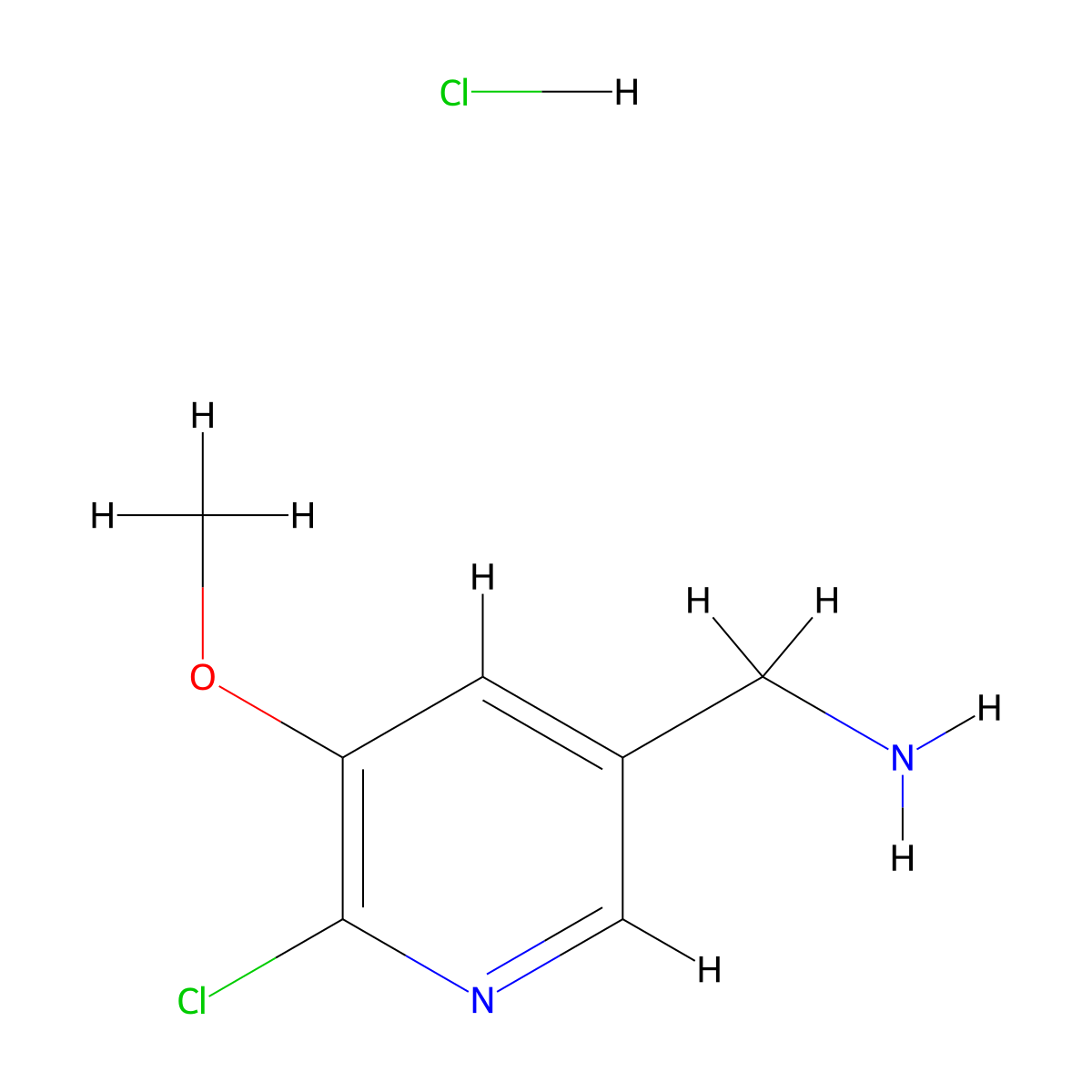 (6-Chloro-5-methoxypyridin-3-yl)methanamine hydrochloride molecular structure, CAS 1257535-63-9