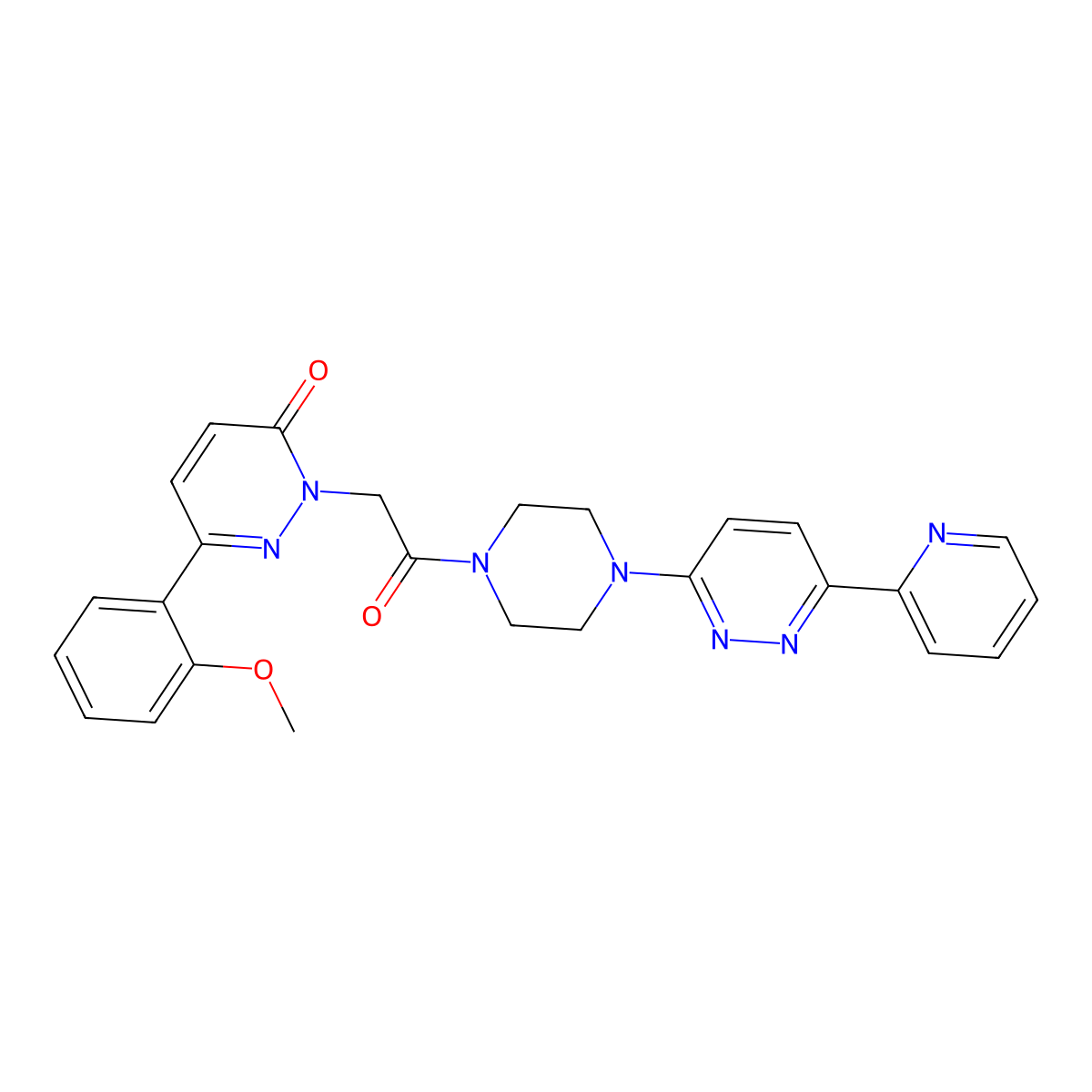 6-(2-methoxyphenyl)-2-(2-oxo-2-(4-(6-(pyridin-2-yl)pyridazin-3-yl)piperazin-1-yl)ethyl)pyridazin-3(2H)-one molecular structure, CAS 1257545-99-5