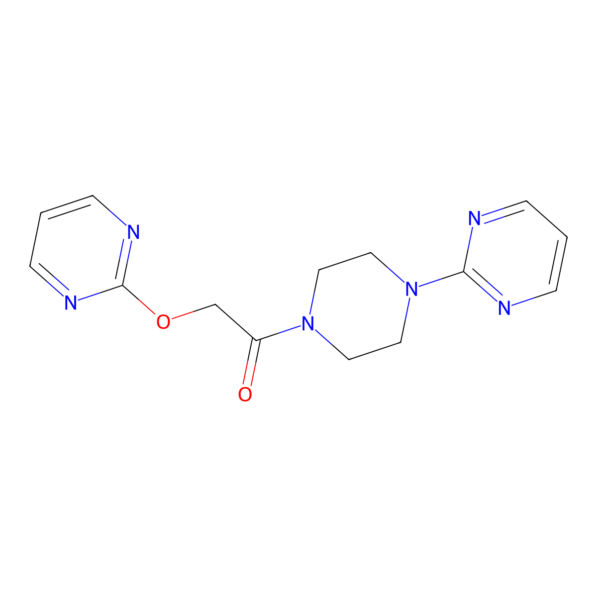 1-(4-(Pyrimidin-2-yl)piperazin-1-yl)-2-(pyrimidin-2-yloxy)ethanone molecular structure, CAS 1257546-22-7