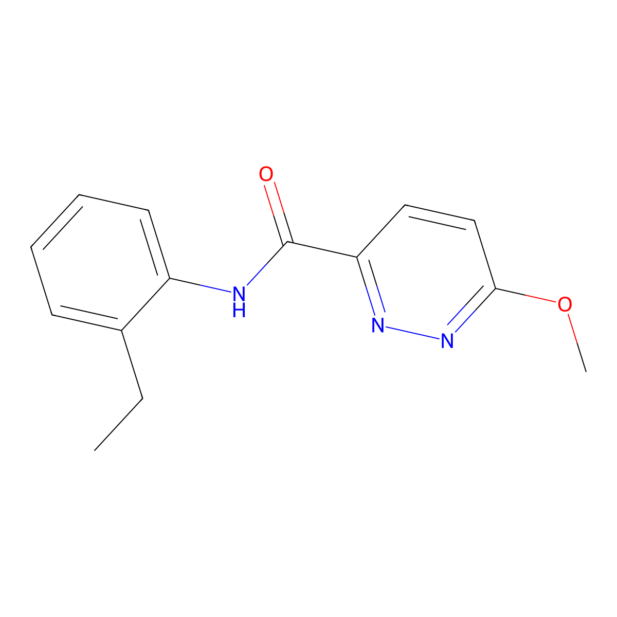 N-(2-ethylphenyl)-6-methoxypyridazine-3-carboxamide molecular structure, CAS 1257546-55-6