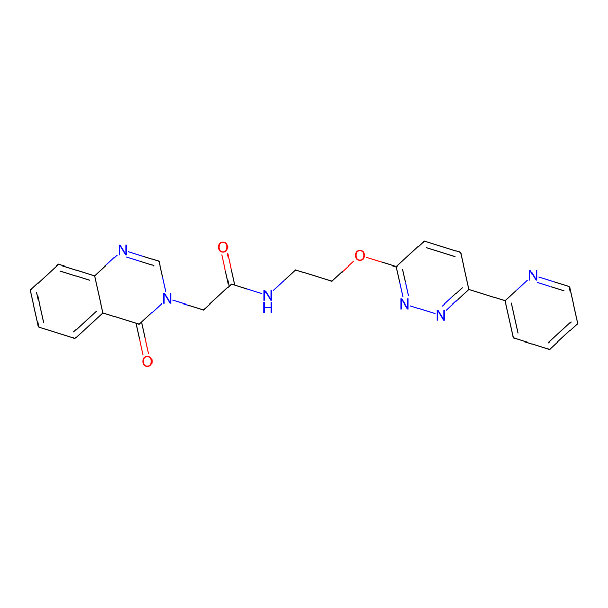 2-(4-oxoquinazolin-3(4H)-yl)-N-(2-((6-(pyridin-2-yl)pyridazin-3-yl)oxy)ethyl)acetamide molecular structure, CAS 1257546-71-6