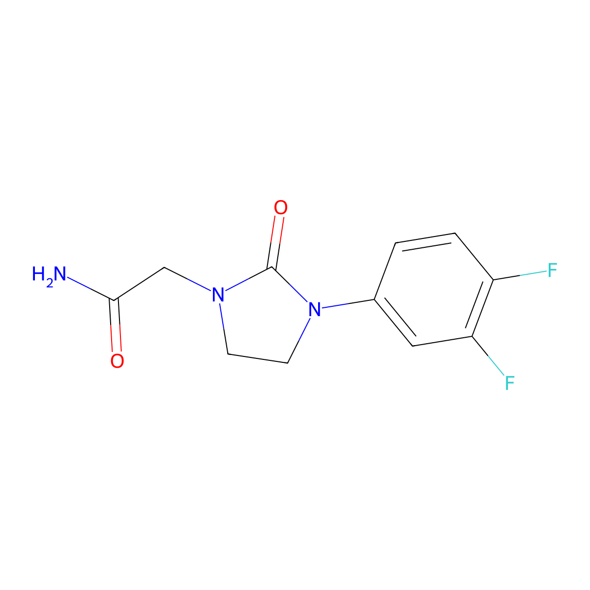 2-[3-(3,4-Difluorophenyl)-2-oxoimidazolidin-1-yl]acetamide molecular structure, CAS 1257548-06-3