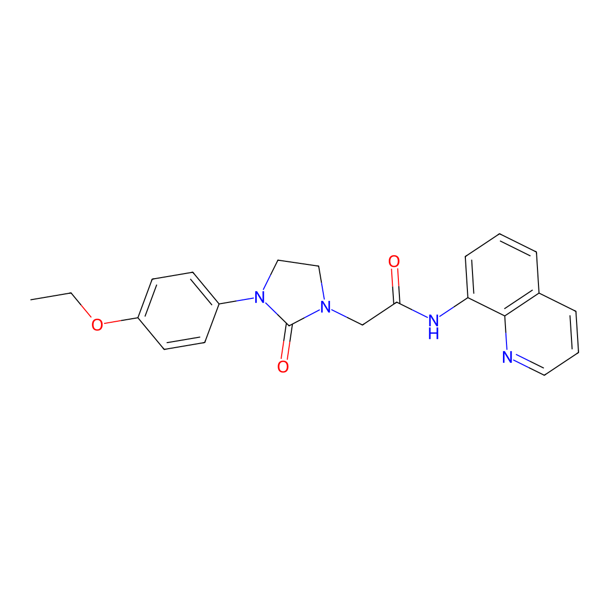 2-(3-(4-ethoxyphenyl)-2-oxoimidazolidin-1-yl)-N-(quinolin-8-yl)acetamide molecular structure, CAS 1257548-15-4