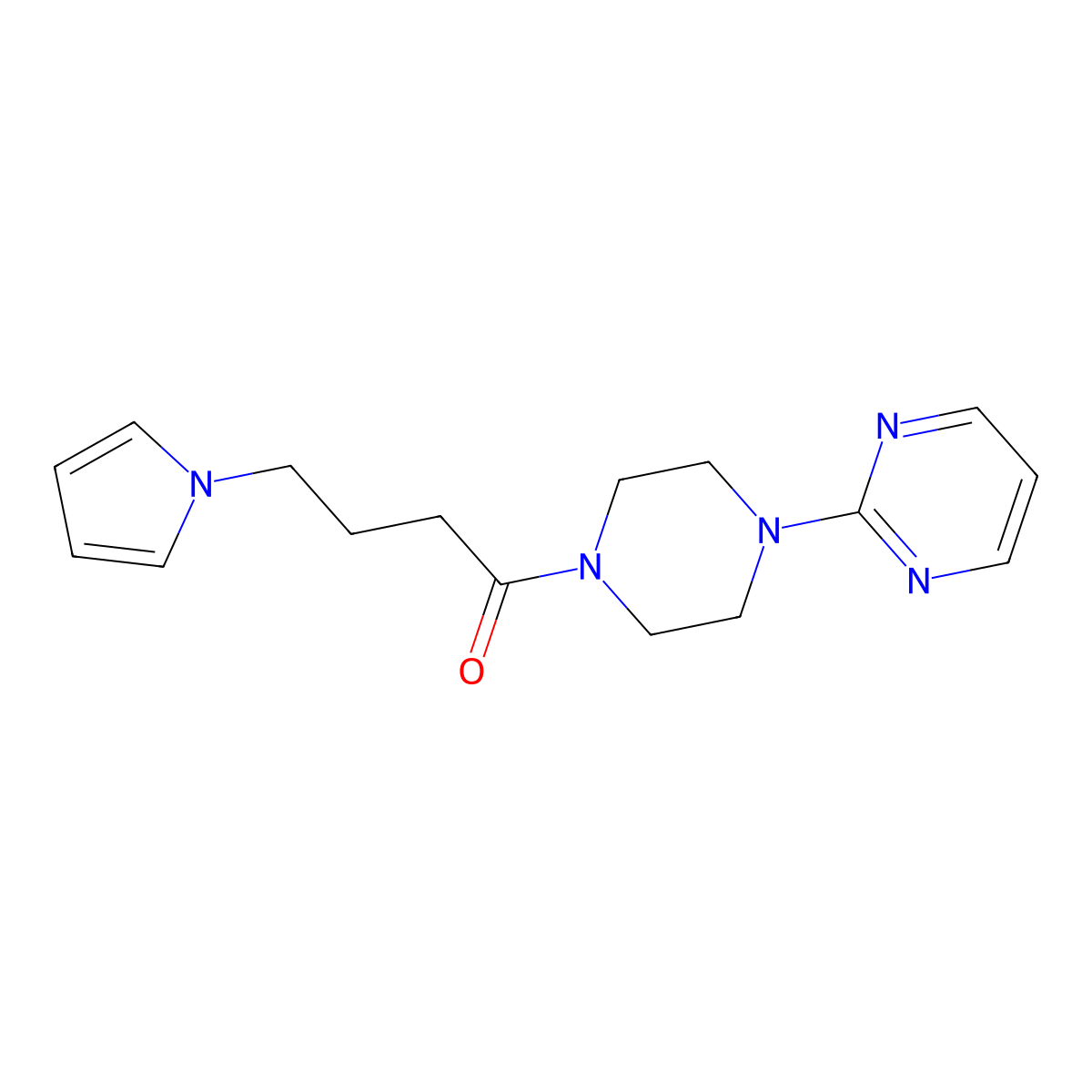 1-[4-(pyrimidin-2-yl)piperazin-1-yl]-4-(1H-pyrrol-1-yl)butan-1-one molecular structure, CAS 1257548-87-0
