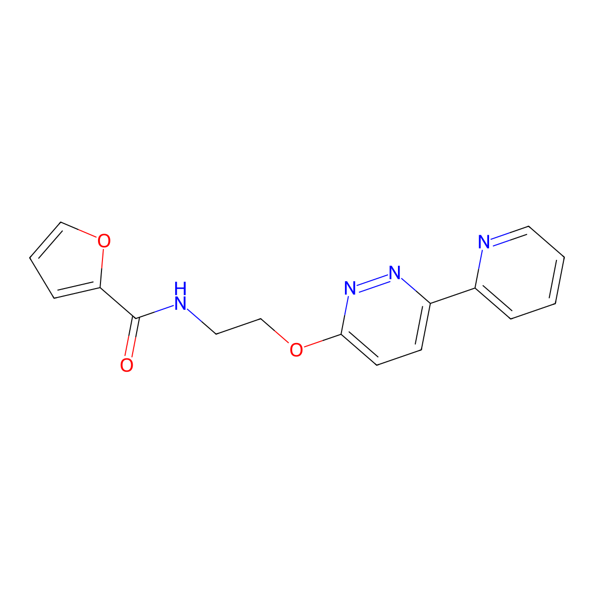 N-(2-((6-(pyridin-2-yl)pyridazin-3-yl)oxy)ethyl)furan-2-carboxamide molecular structure, CAS 1257549-02-2