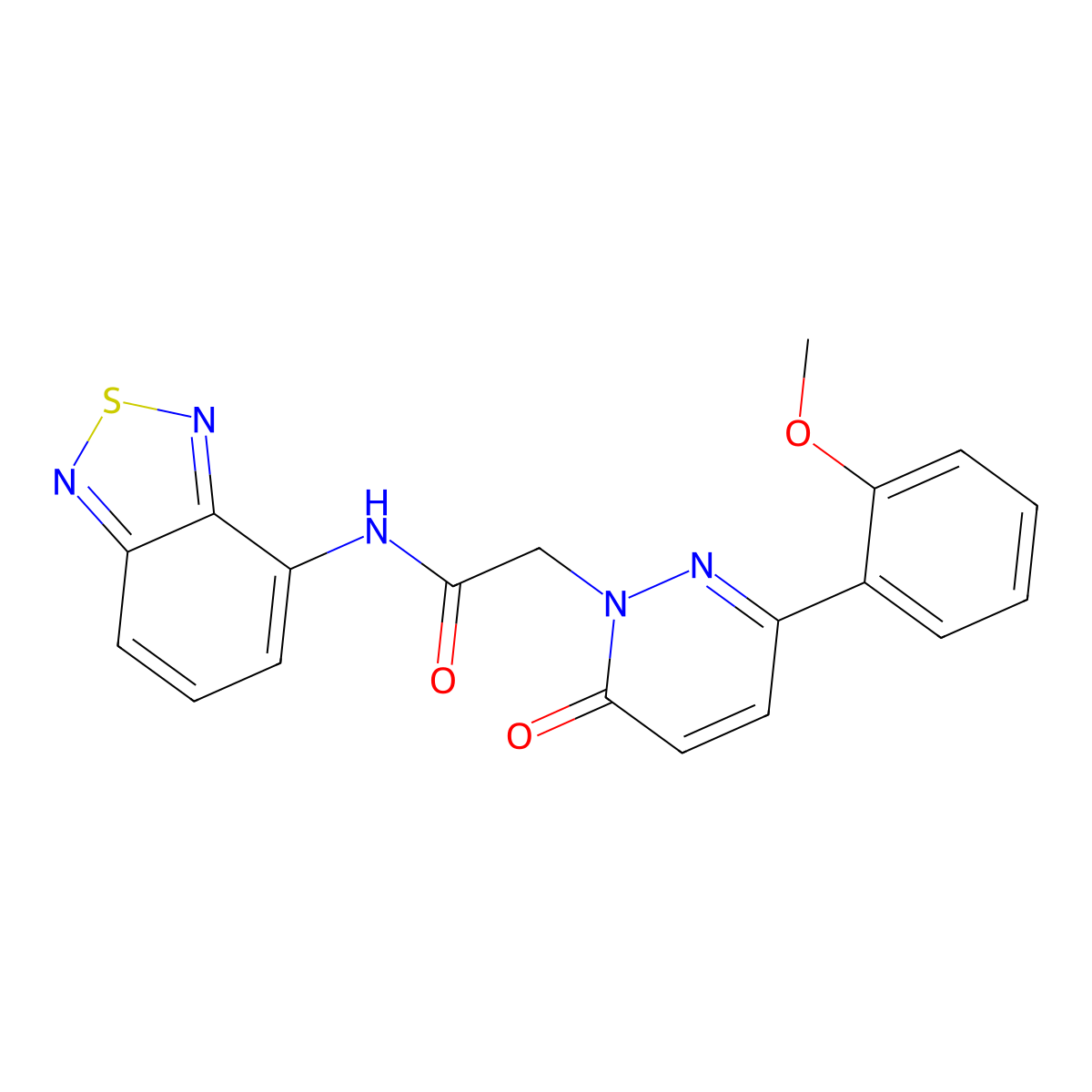 N-(benzo[c][1,2,5]thiadiazol-4-yl)-2-(3-(2-methoxyphenyl)-6-oxopyridazin-1(6H)-yl)acetamide molecular structure, CAS 1257549-40-8