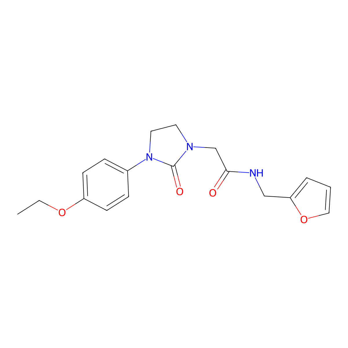 2-(3-(4-ethoxyphenyl)-2-oxoimidazolidin-1-yl)-N-(furan-2-ylmethyl)acetamide molecular structure, CAS 1257549-90-8