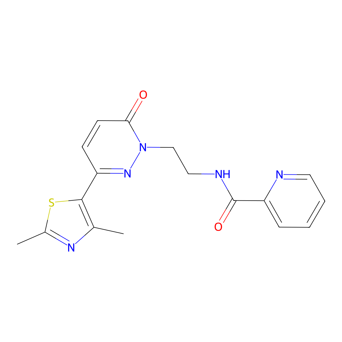 N-(2-(3-(2,4-dimethylthiazol-5-yl)-6-oxopyridazin-1(6H)-yl)ethyl)picolinamide molecular structure, CAS 1257550-77-8