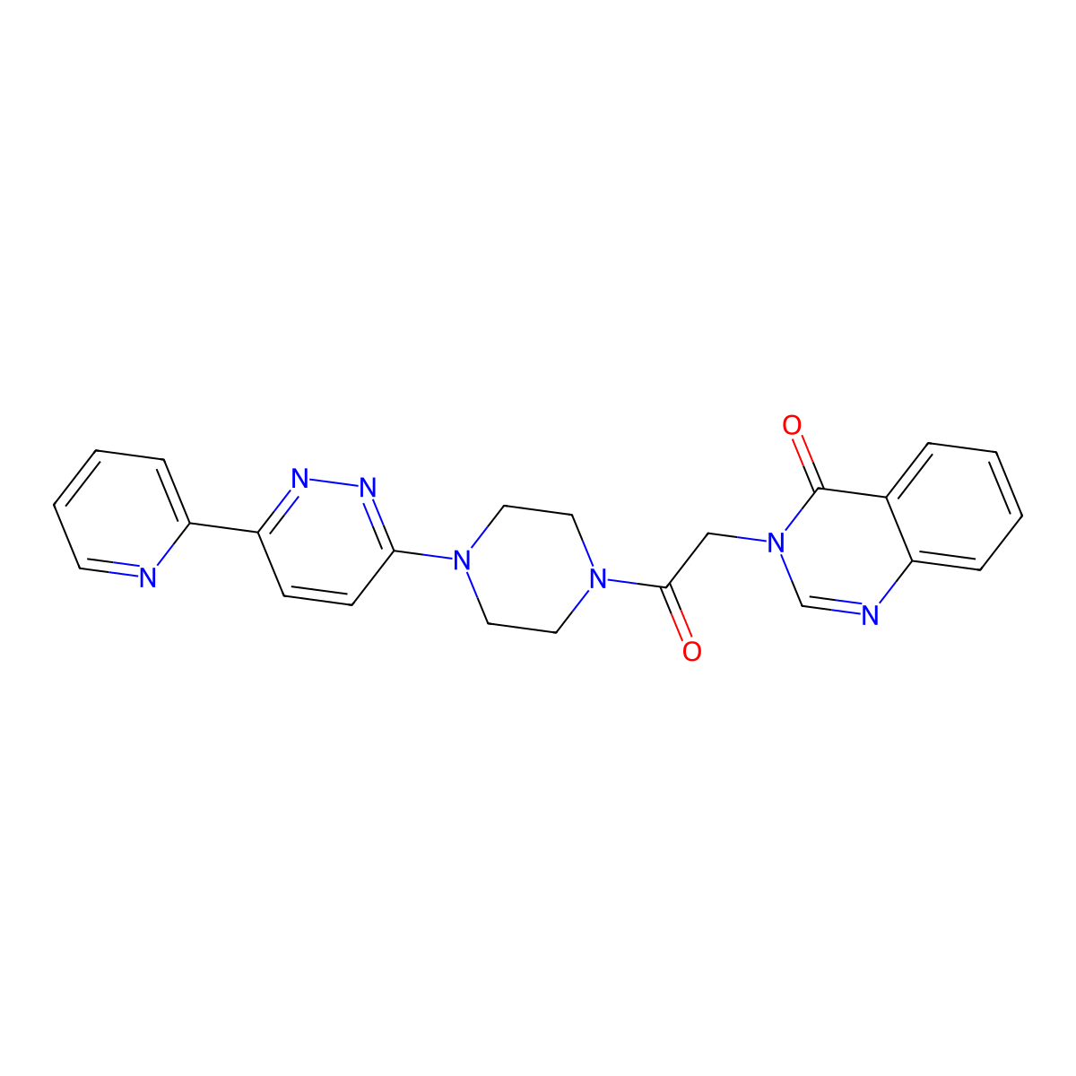 3-(2-oxo-2-(4-(6-(pyridin-2-yl)pyridazin-3-yl)piperazin-1-yl)ethyl)quinazolin-4(3H)-one molecular structure, CAS 1257551-46-4