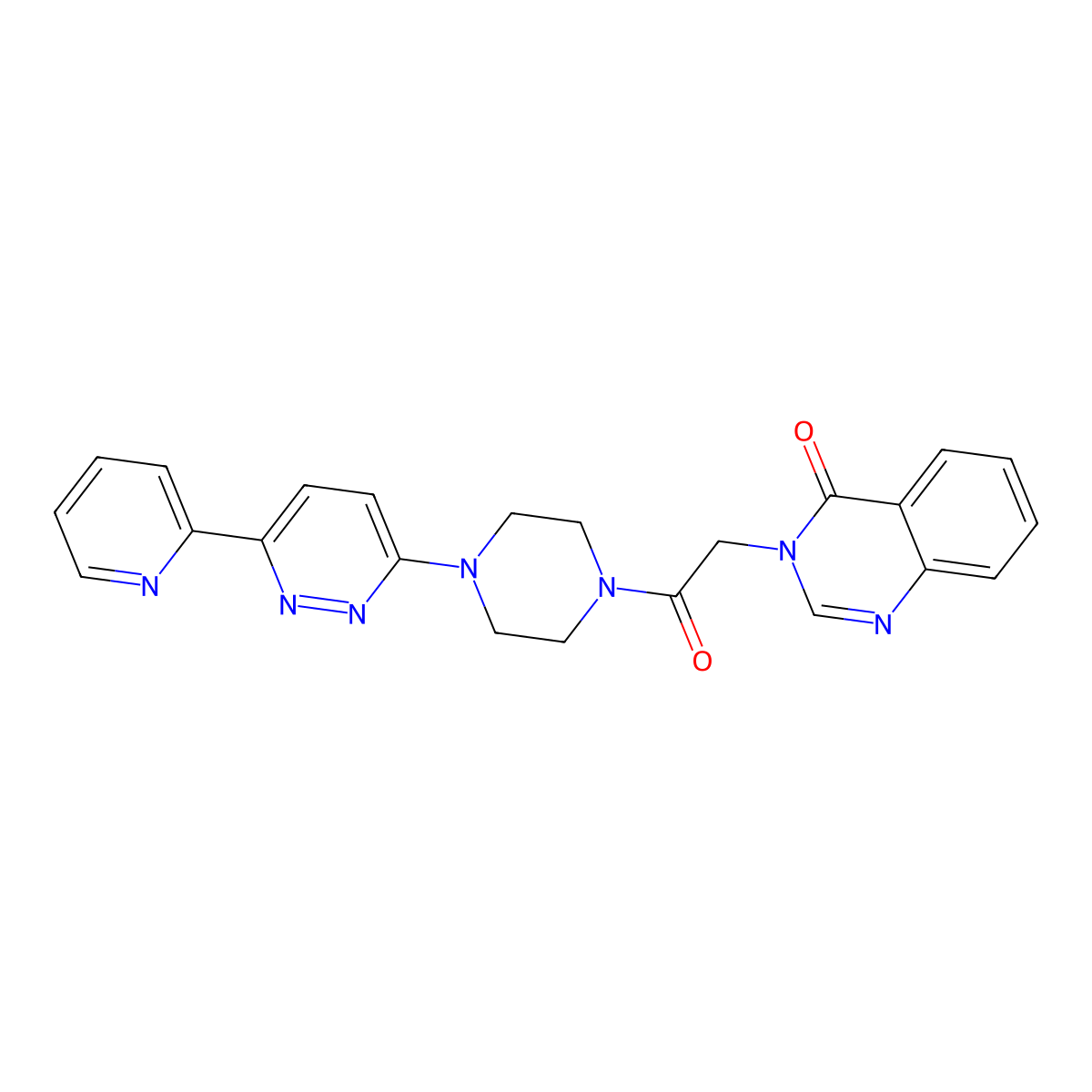 3-(2-oxo-2-(4-(6-(pyridin-2-yl)pyridazin-3-yl)piperazin-1-yl)ethyl)quinazolin-4(3H)-one molecular structure, CAS 1257551-46-4