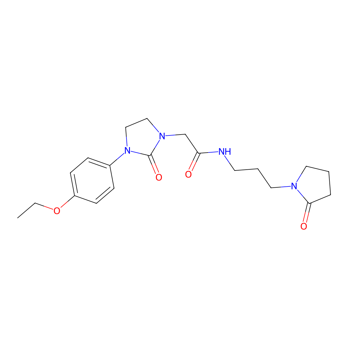 2-[3-(4-ethoxyphenyl)-2-oxoimidazolidin-1-yl]-N-[3-(2-oxopyrrolidin-1-yl)propyl]acetamide molecular structure, CAS 1257551-85-1