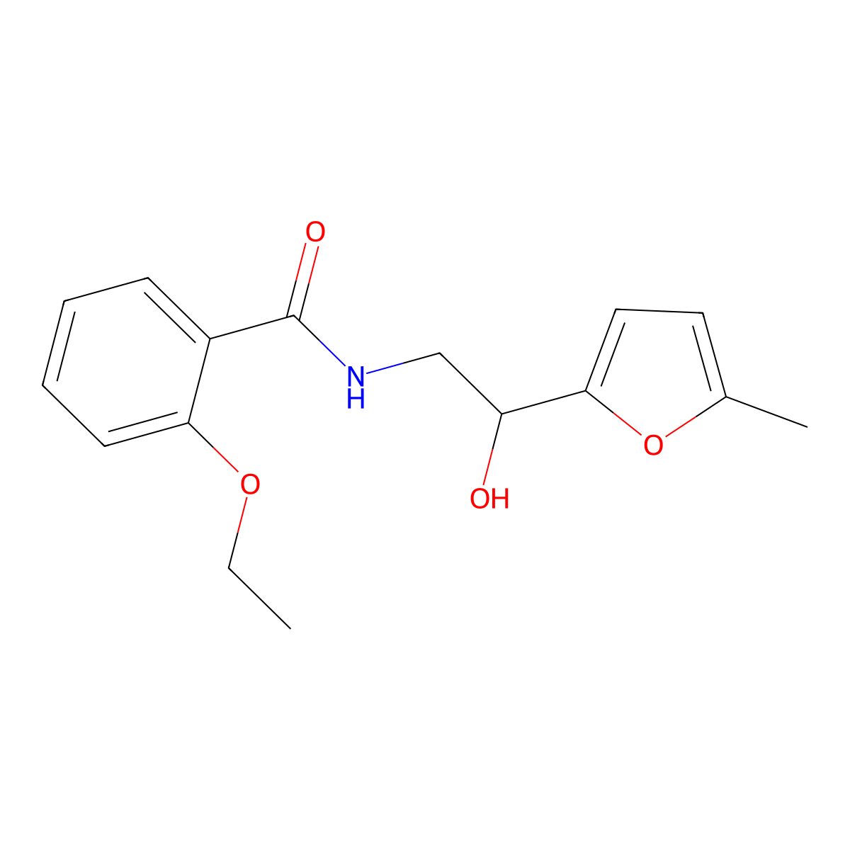 2-ethoxy-N-[2-hydroxy-2-(5-methylfuran-2-yl)ethyl]benzamide molecular structure, CAS 1257552-06-9